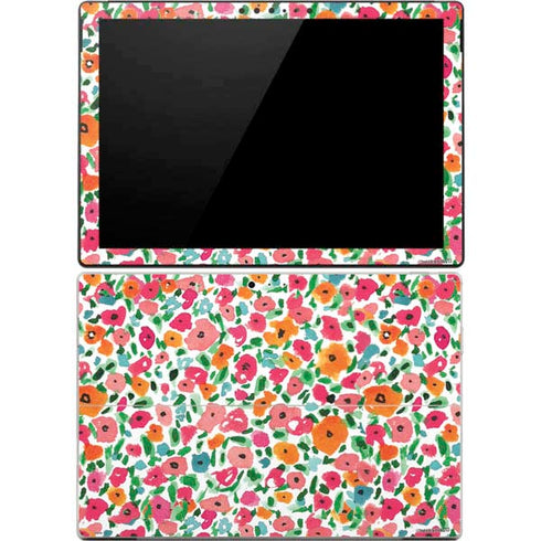Bouffants and Broken Hearts Watercolor Floral Surface Pro 4 Skin